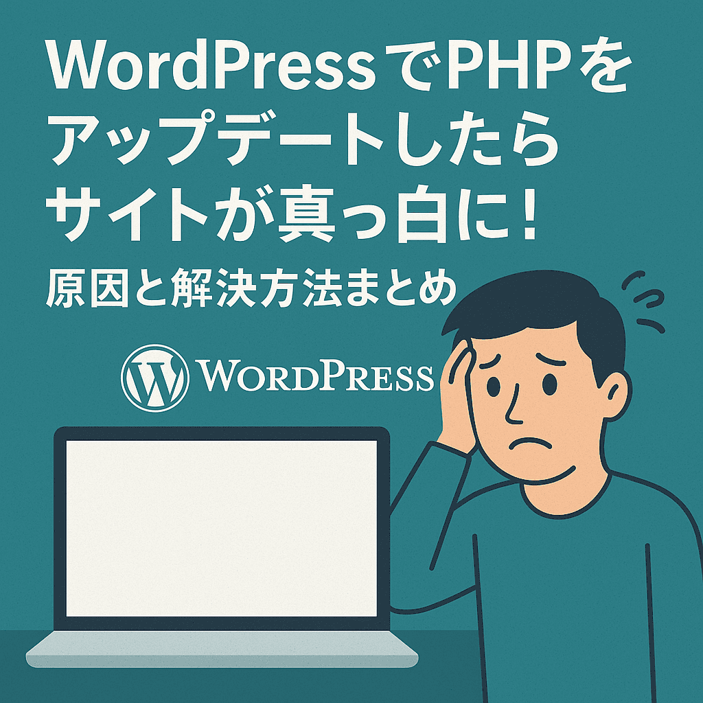 WordPressでPHPをアップデートしたらサイトが真っ白に！原因と解決方法まとめ【2025年版】
